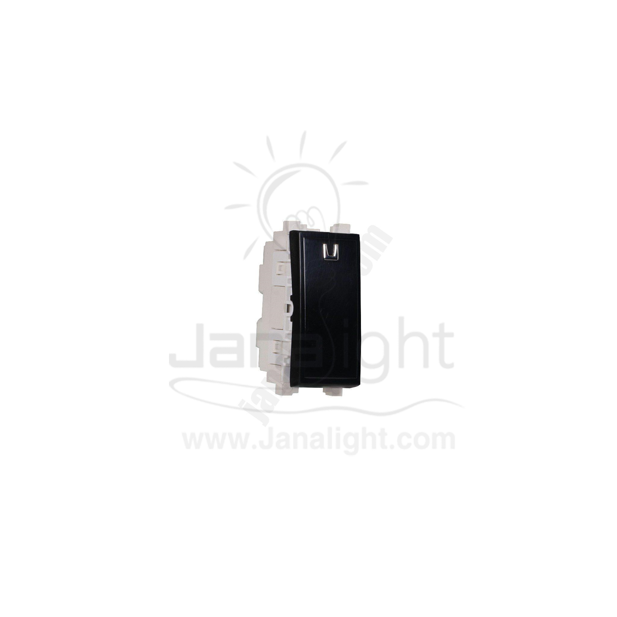 مفتاح مفرد اسود Sanshe Single Black Switch Sanshe